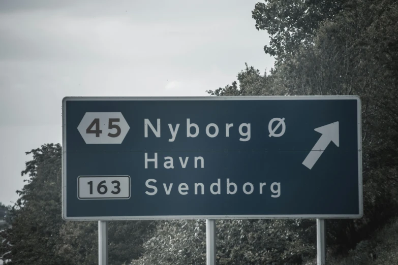 a road sign with a street name and direction pointing in opposite directions