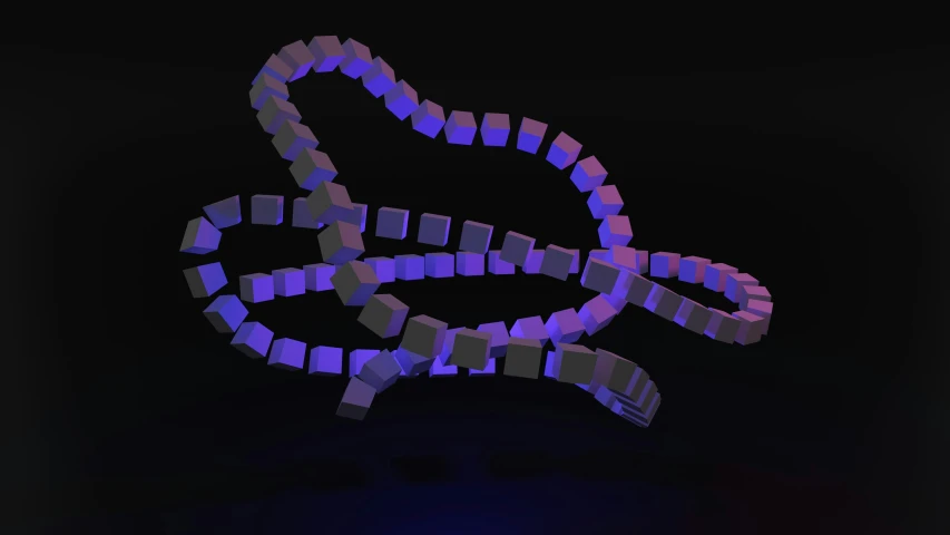 a glowing object of a stylized snake
