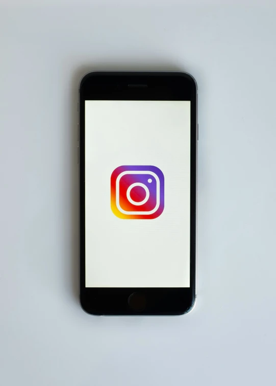 a smartphone showing the instagram logo