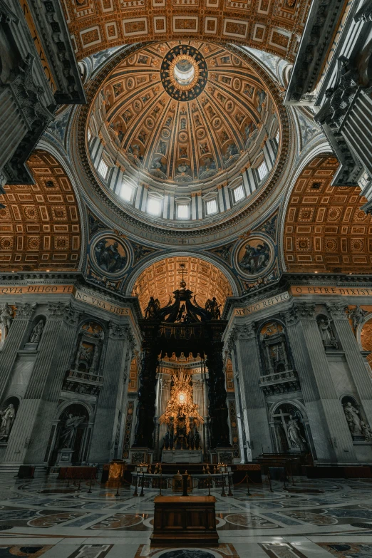 the interior of a beautiful cathedral with an ornate ceiling