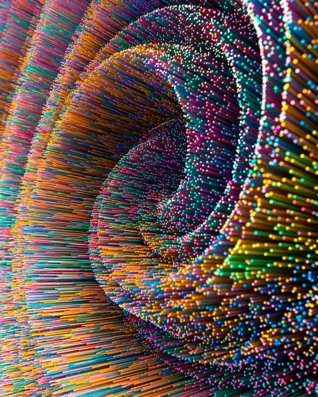 an art work that is all made up of beads