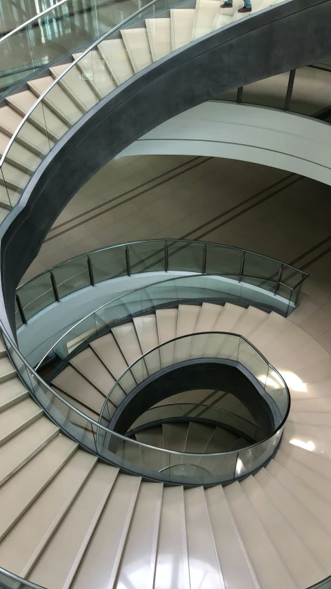 spiral staircase at the london airport