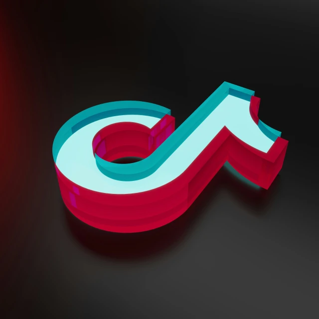 a very 3d, colorful letter in the shape of an o