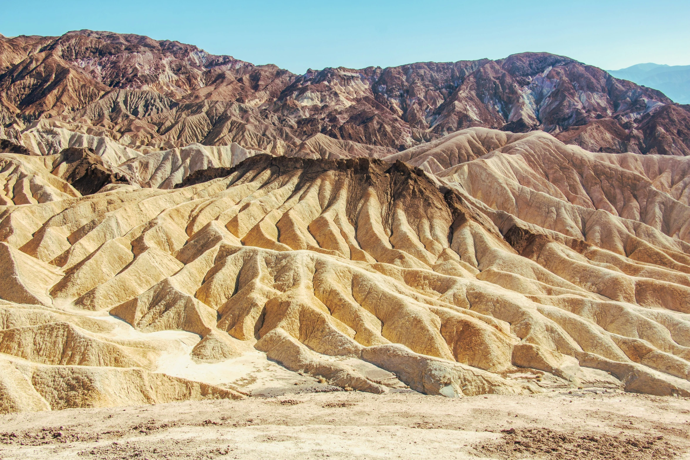 desert mountains that look to be ridges from the earth