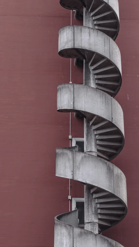 spiral spiral stairway at a building in a city