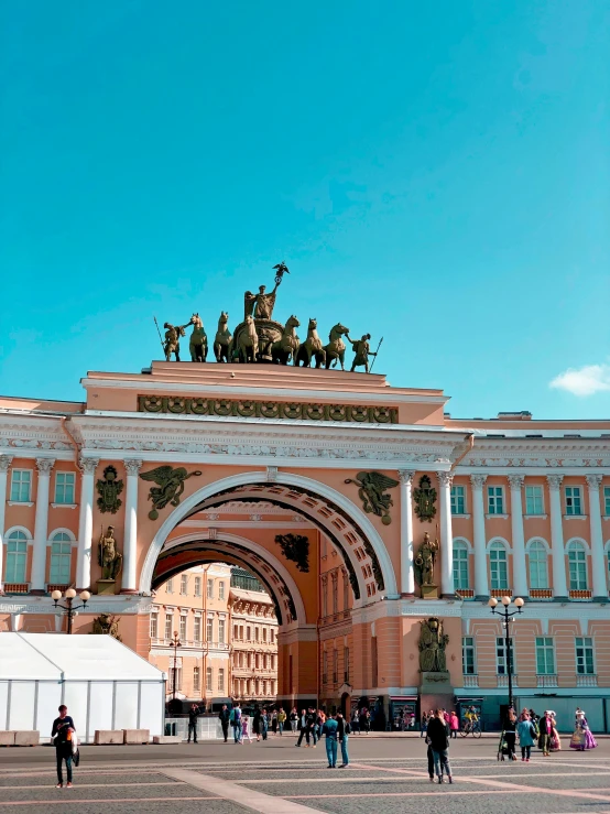 this is an outside view of some buildings