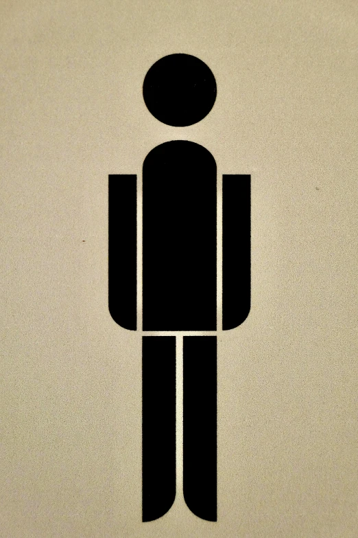 this sign depicts a silhouette of a man