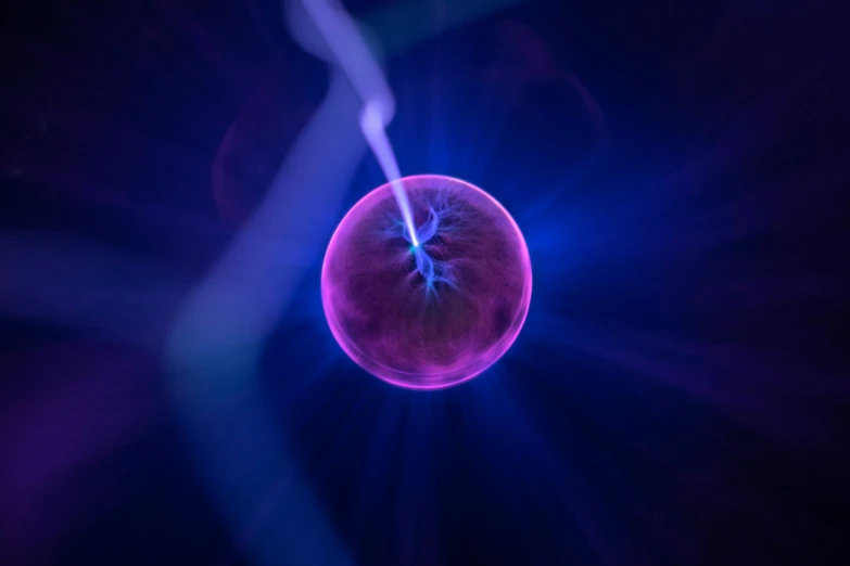 an abstract purple and blue image in deep blue lighting