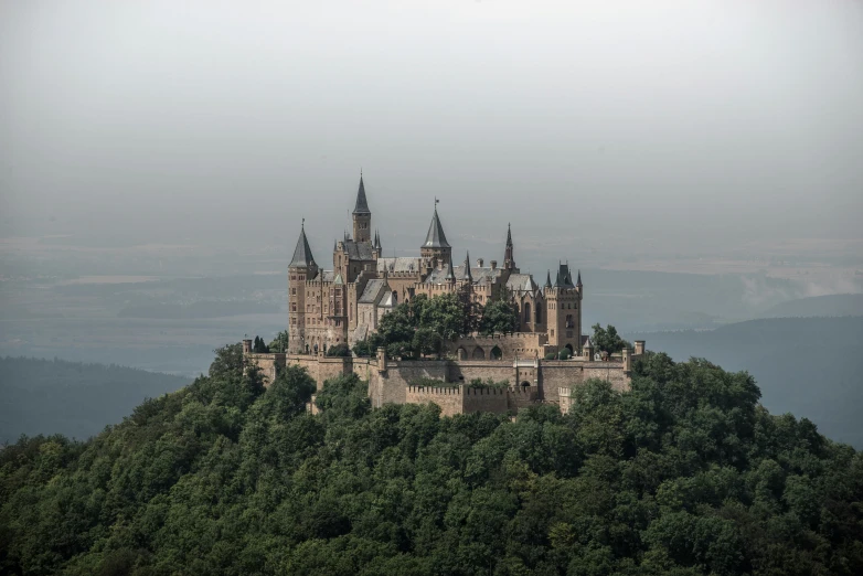 the castle is on top of the hill