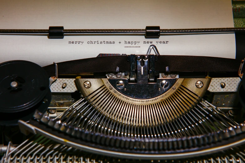 a close up of an old typewriter that reads the new york standard