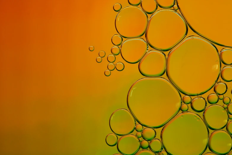 bubbles are shown in a liquid form