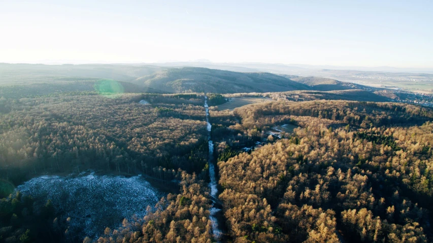 this is an aerial view of a valley