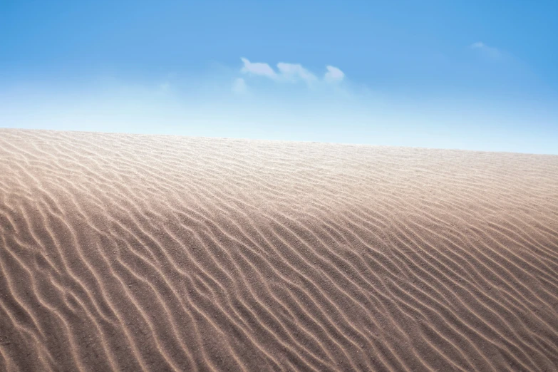 a clear sky over a sandy area in the desert