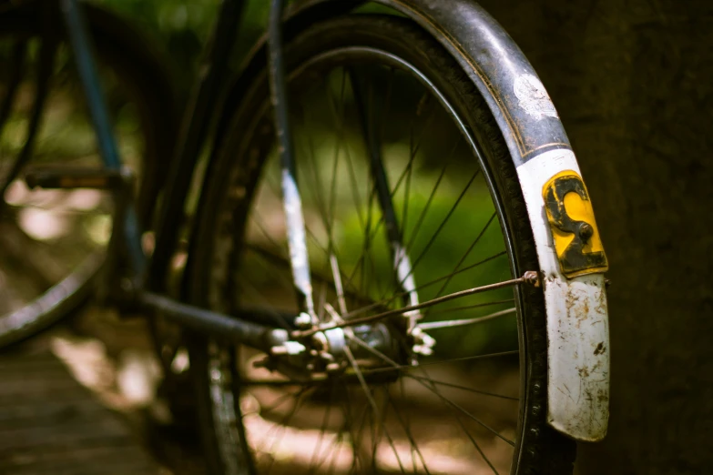 a close - up view of a bicycle tire with a 29 painted on it