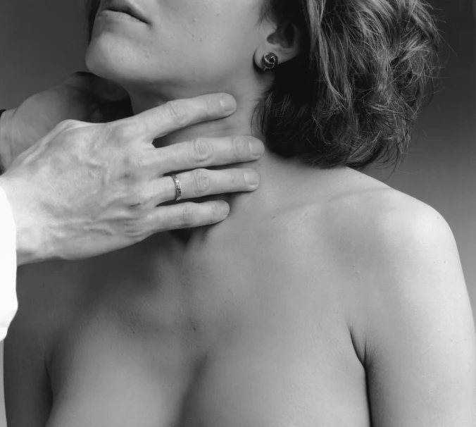 a woman's  showing that it is being examined