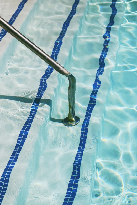 a water feature with swimming rods is pictured here