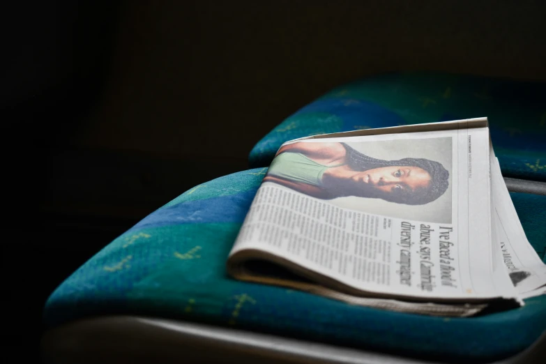 a picture of an image of an article of paper in front of a chair