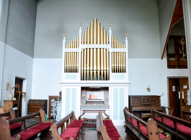 this is an interior view of an old church