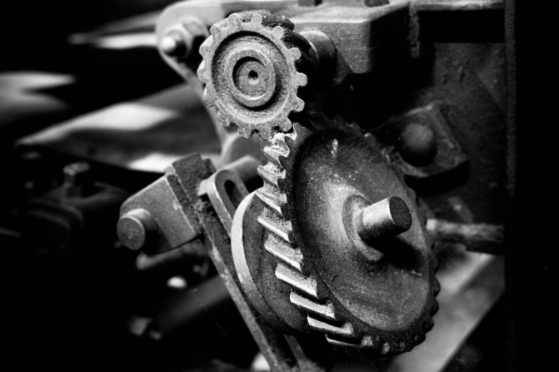 a close up of a gear lever attached to machinery