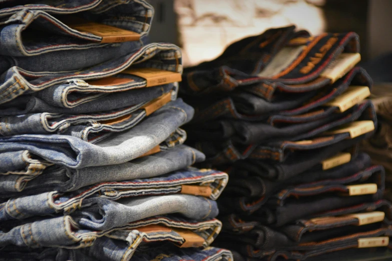 some very big and beautiful jeans on display