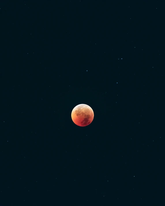 the red and blue moon eclipse, seen from earth