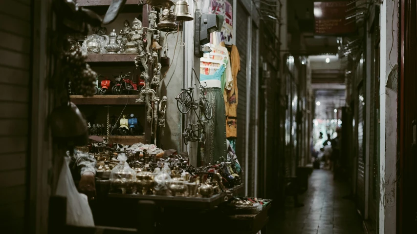 an old store with items for sale on the shelves