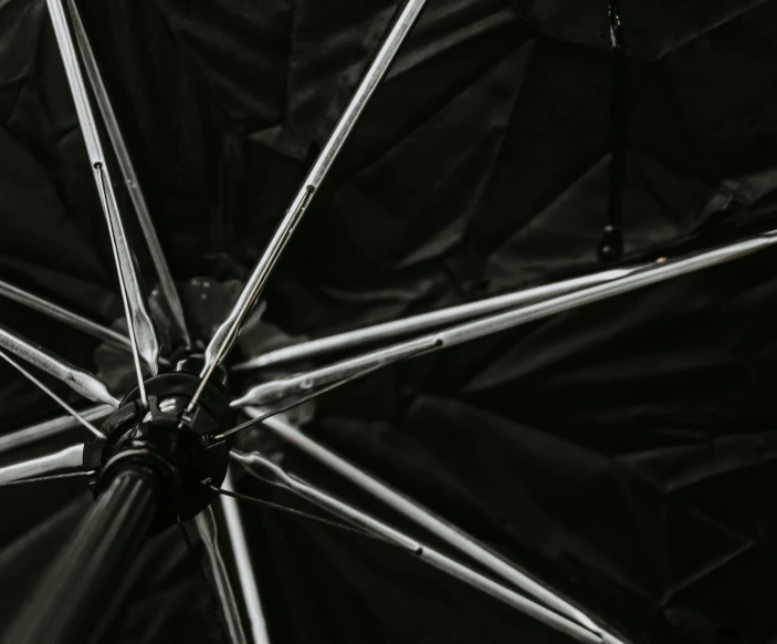a black and white image of a large umbrella