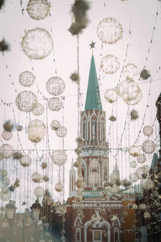 the building is decorated with white and grey ornaments