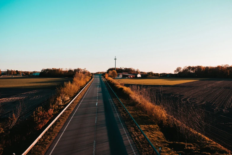 an empty rural road going to nowhere