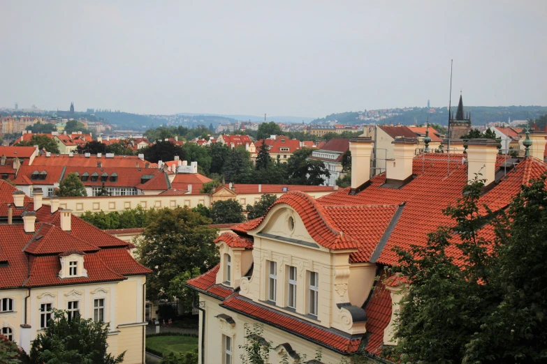 a view over the city of a large town