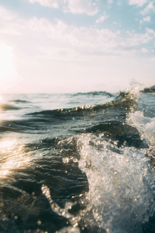 view of the surface of water from a boat