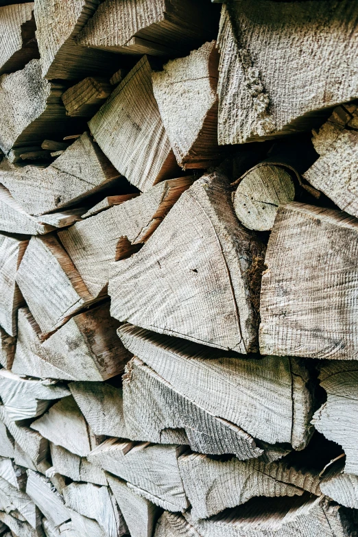 pieces of wood are stacked together in this image