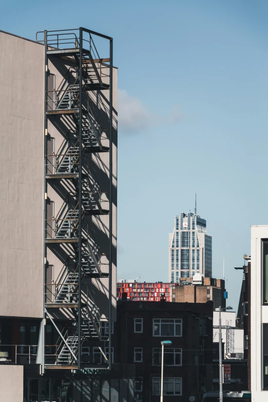 buildings on the other side of the tall building