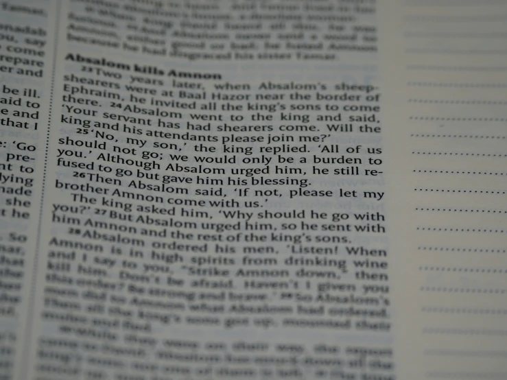 close up view of text over a book page