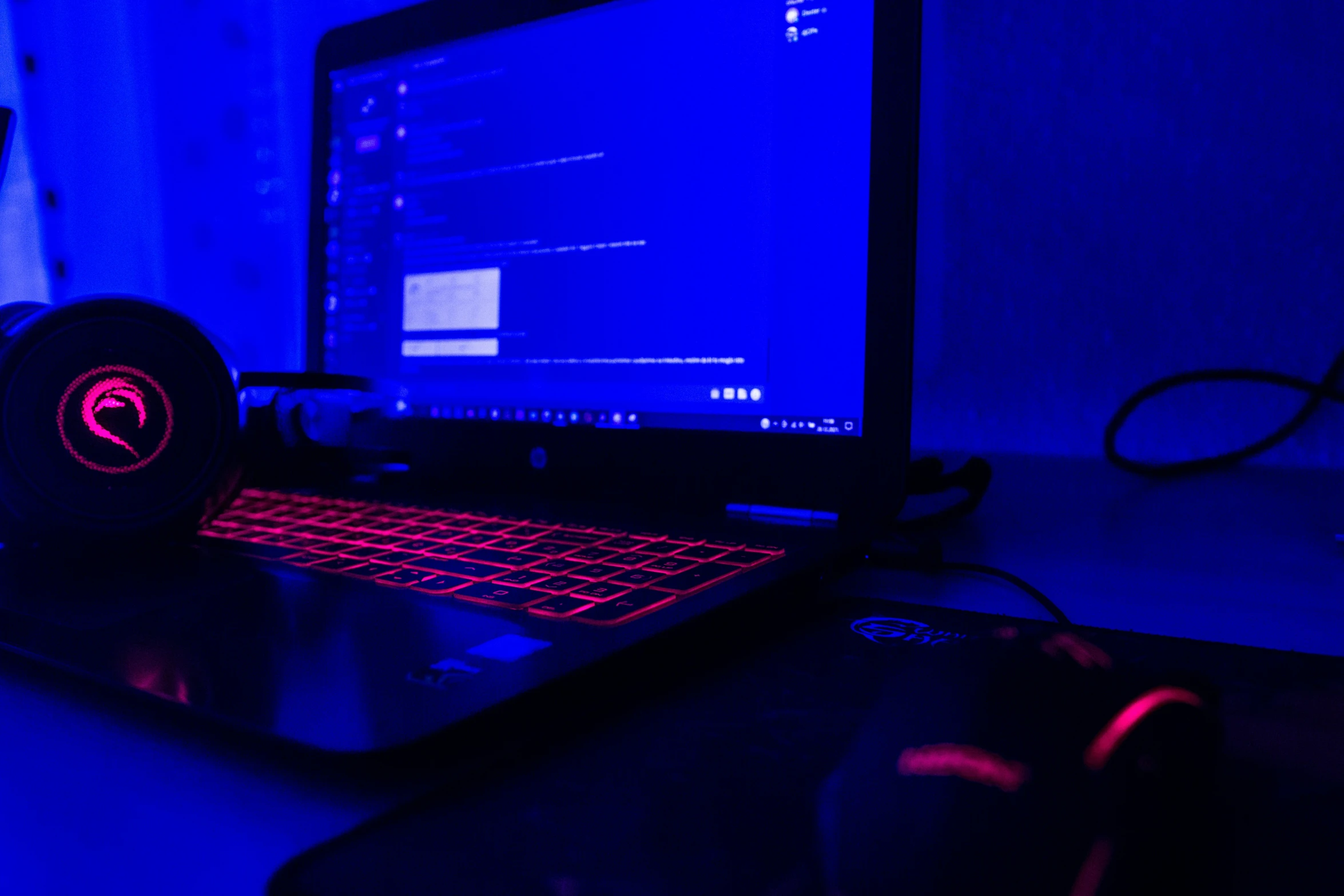 a laptop sitting on a table in a room