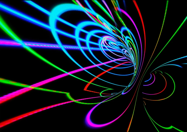 colored art is shown with black background