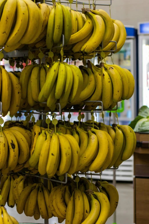 a rack that has some bananas hanging from it