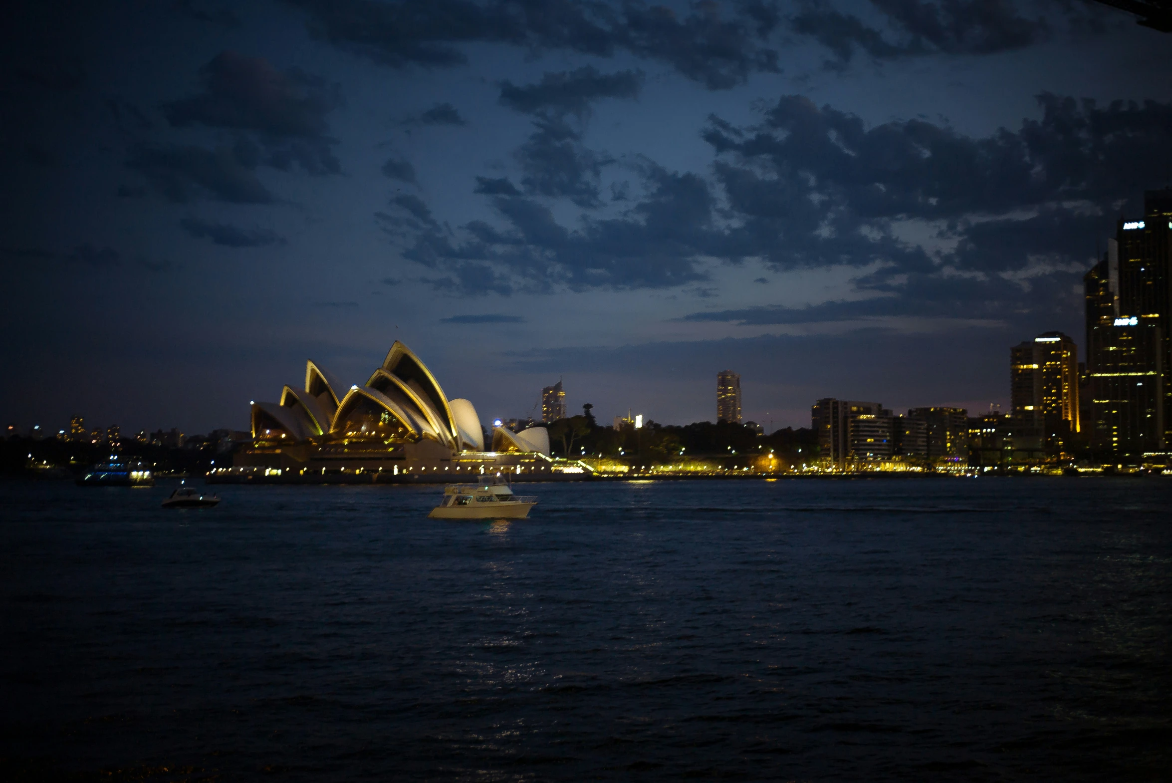 the opera theatre and sydney harbour, as viewed from sydney