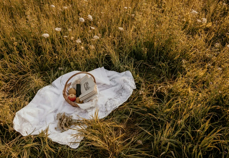 an object is sitting on a white piece of cloth