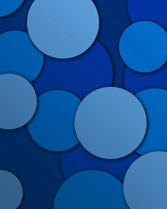 a blue background has different circles that are also circles