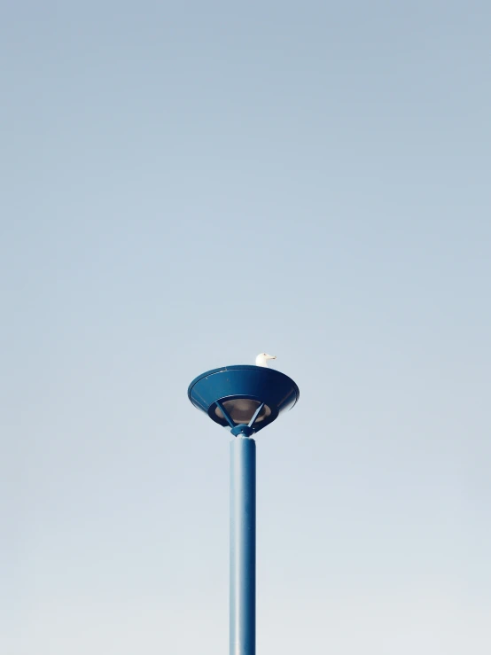 a pole that has some light blue poles in it