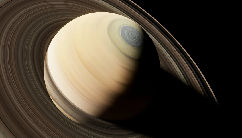 the planet saturn as it is pographed from its surroundings