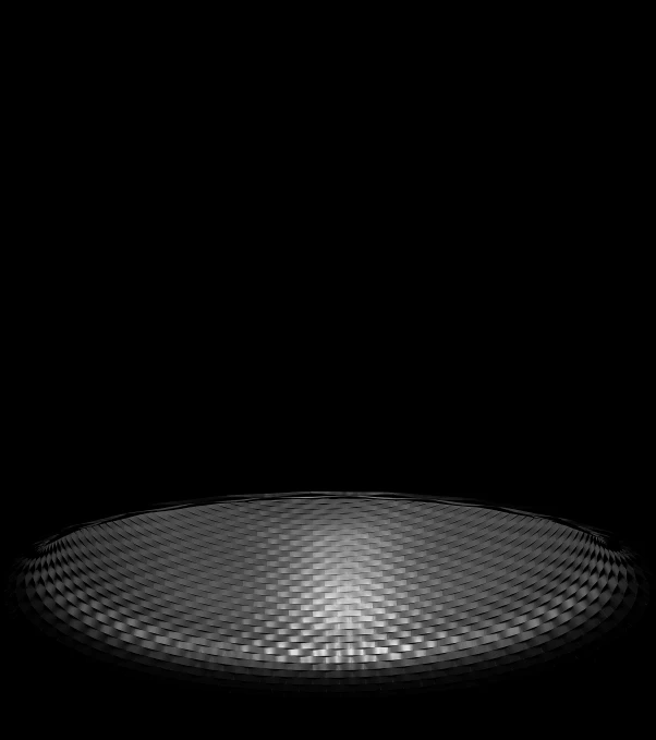 a black and white image of a circular object
