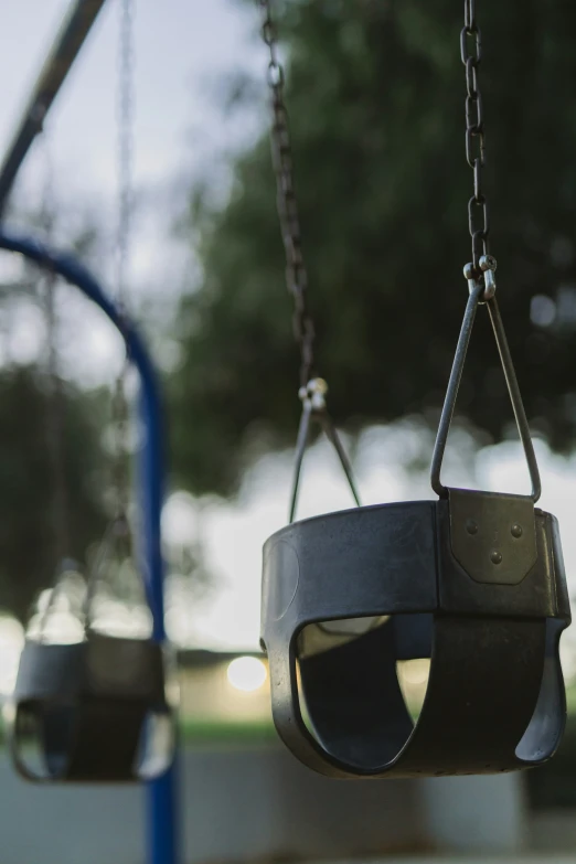 a swing with a chain around it