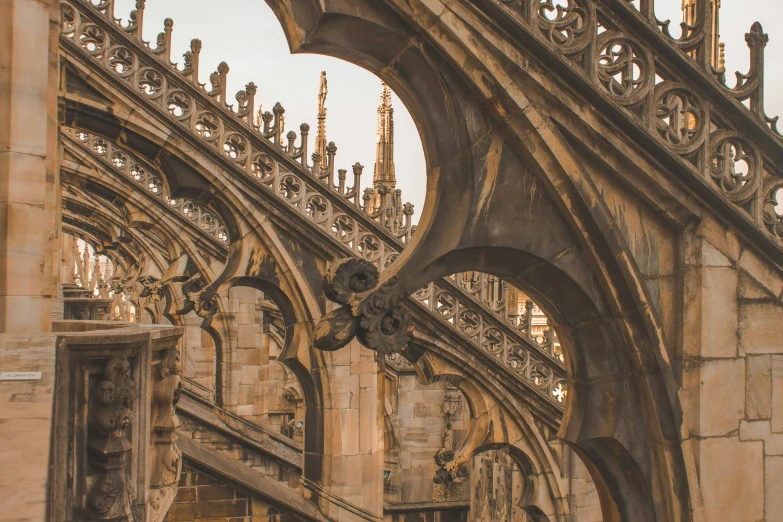 a castle like architecture with arches and columns