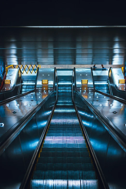 the escalators are empty at this airport