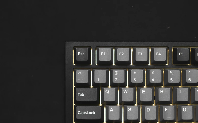 a black keyboard on a black background