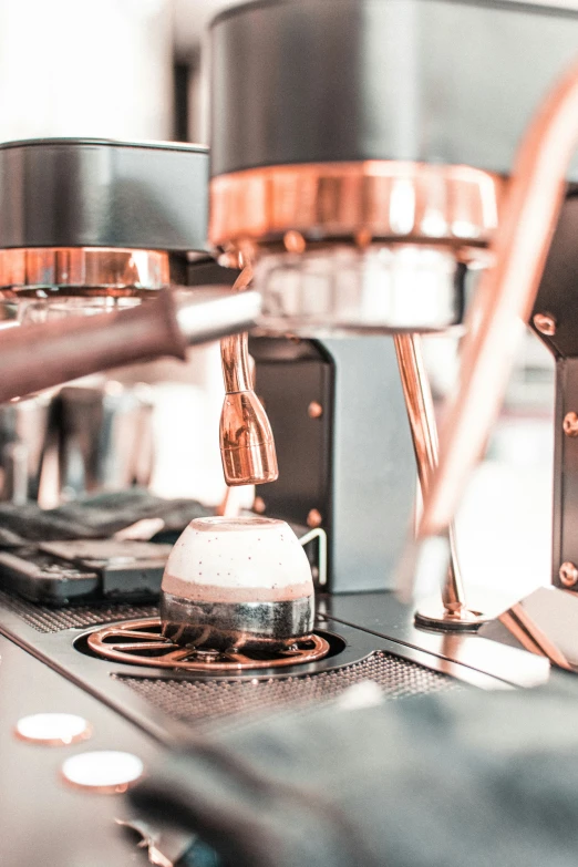 coffee being made on an electric coffee machine