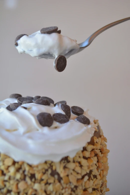 a cookie dessert that has ice cream and cookies on top