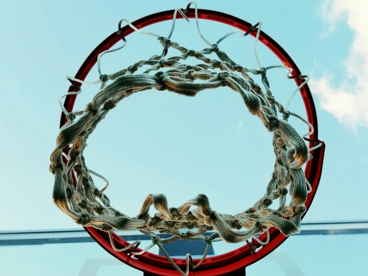 this is a basketball hoop hanging upside down